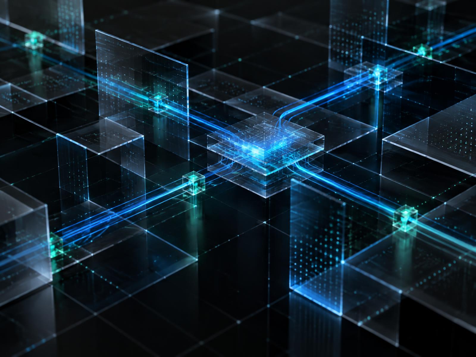 Abstract visualization of connected payment infrastructure